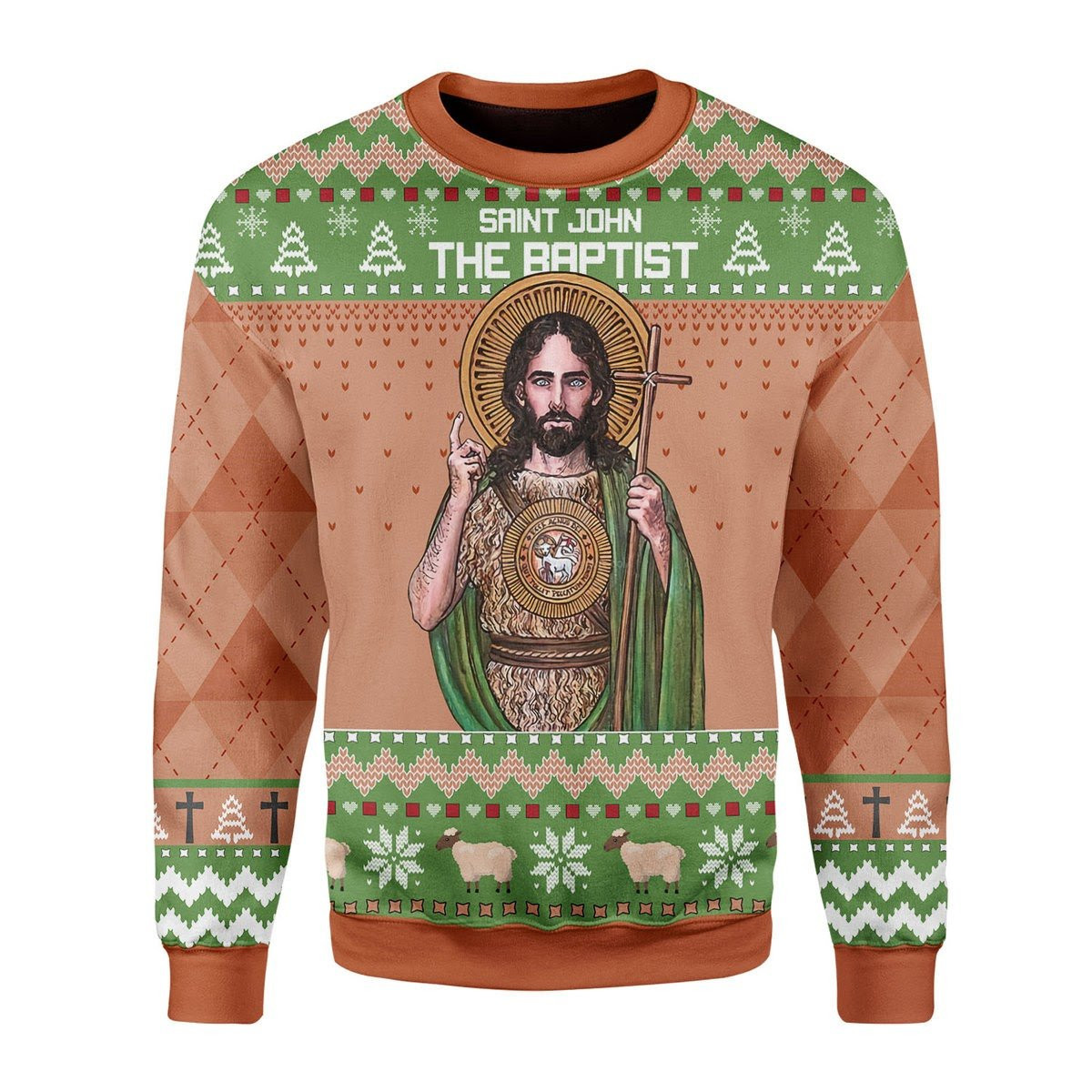 Saint John The Baptist Ugly Christmas Sweater Adult 3D Funny Matching for family