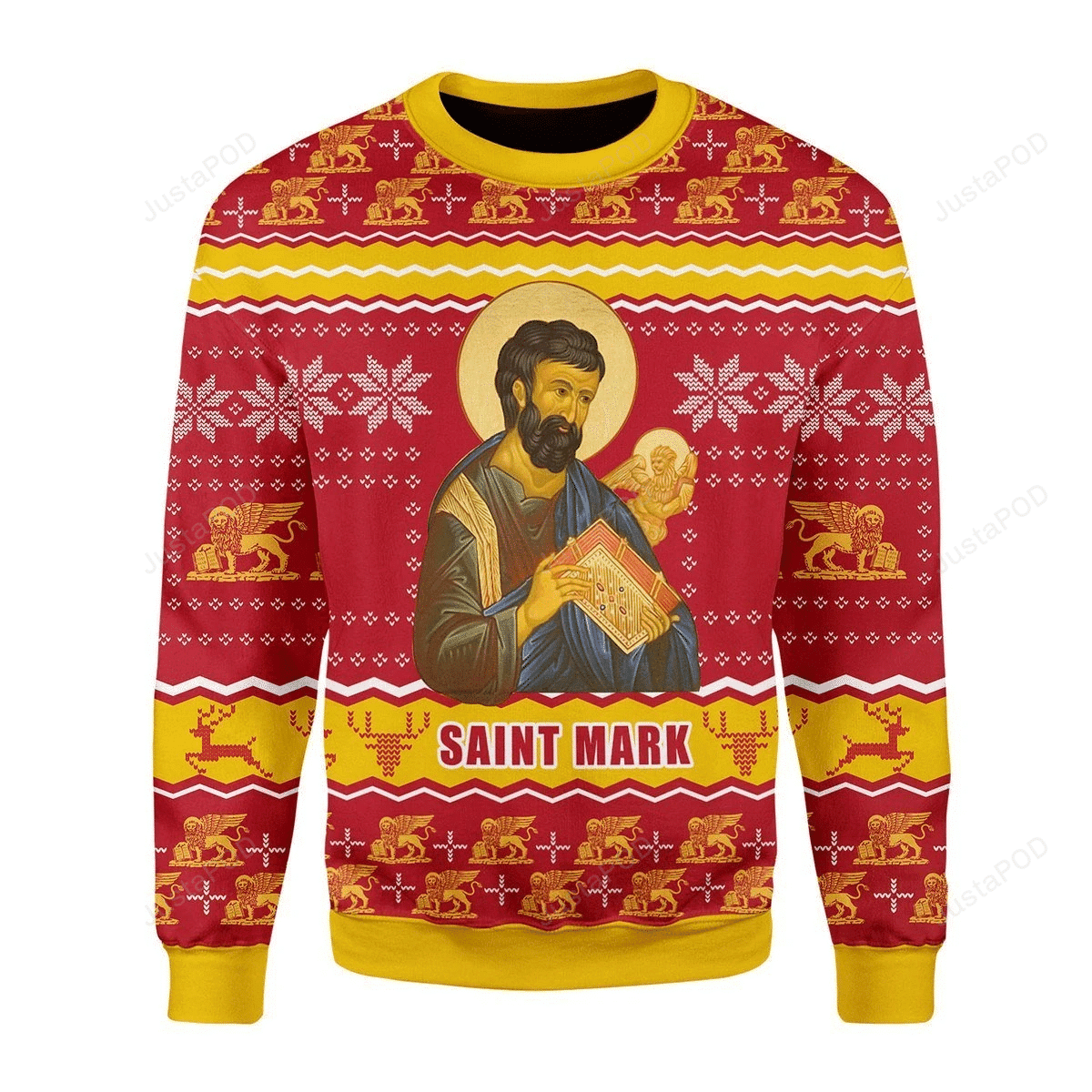 Saint Mark The Evangelist Ugly Christmas Sweater Adult 3D Funny Matching for family