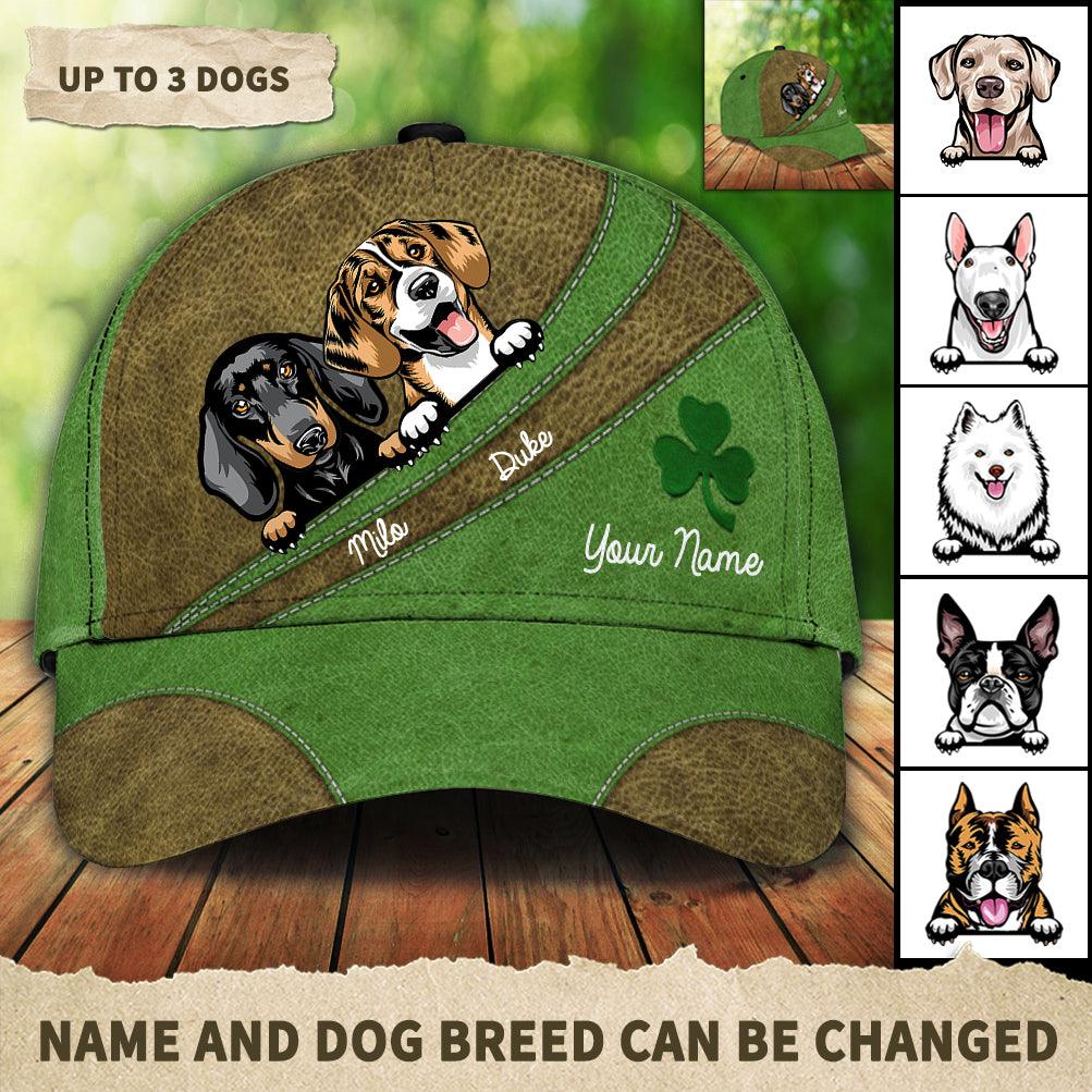 Saint Patrick's Day Dog Lucky Green Personalized Cap, Personalized Gift for Dog Lovers, Dog Dad, Dog Mom Trucker Hats Custom Hats Gifts For Men & Women