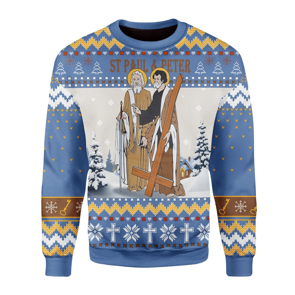 Saints Paul And Peter Ugly Christmas Sweater Adult 3D Funny Matching for family