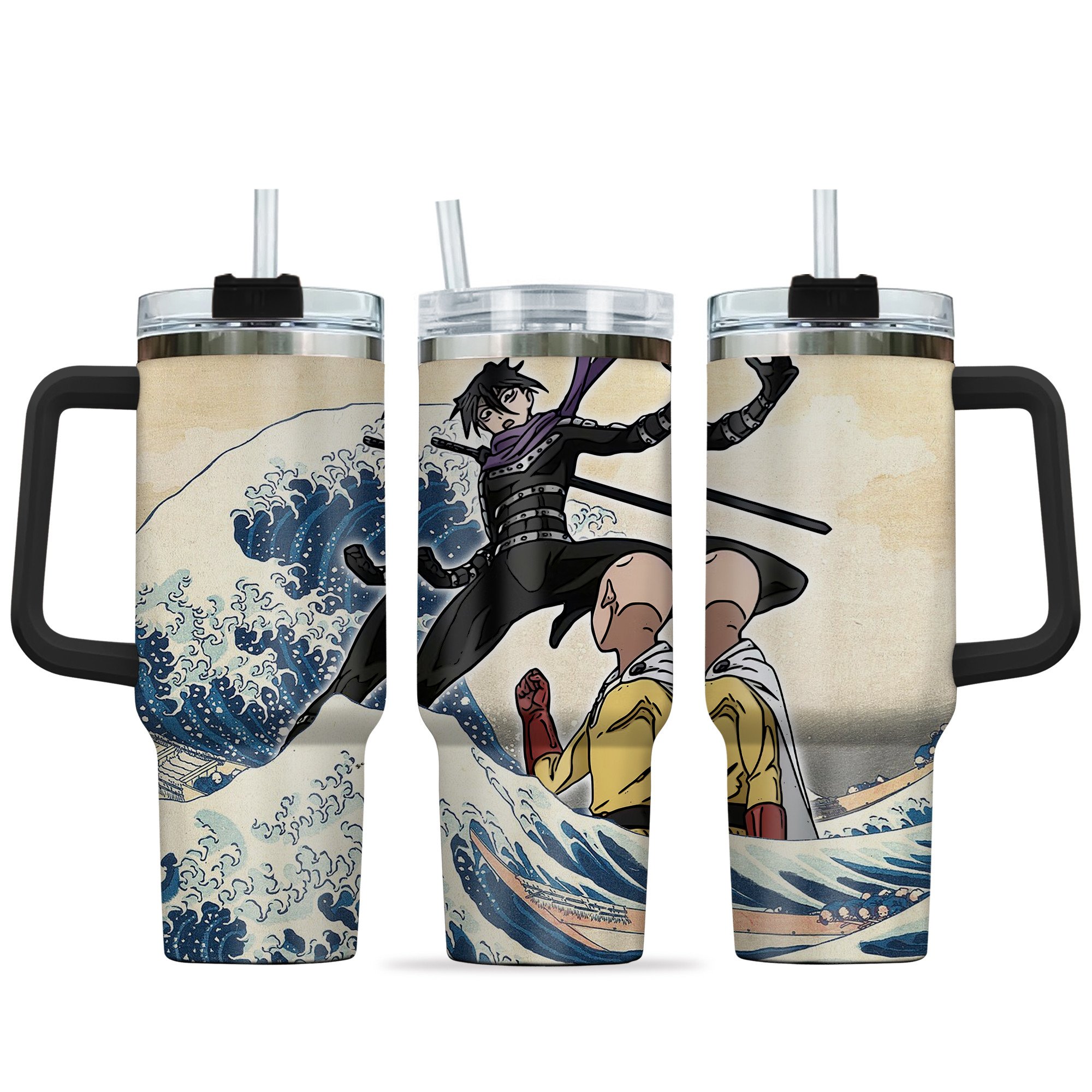 Saitama x Sonic Anime Custom Stanley Cup 40 oz 30 oz Tumbler With HandleTVC2301146