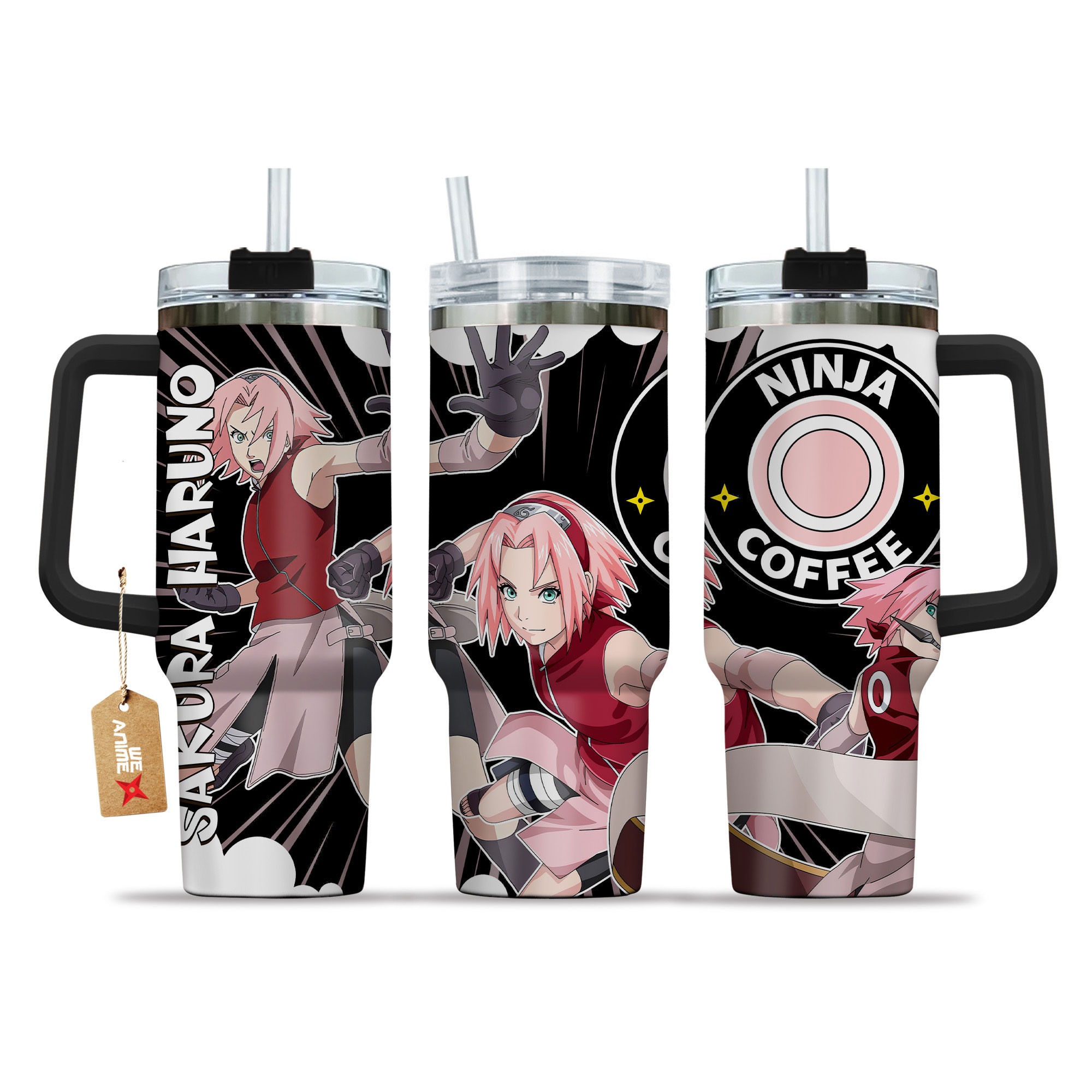 Sakura Haruno Naruto Anime Custom Stanley Cup 40 oz 30 oz Tumbler With HandleTVC2301153