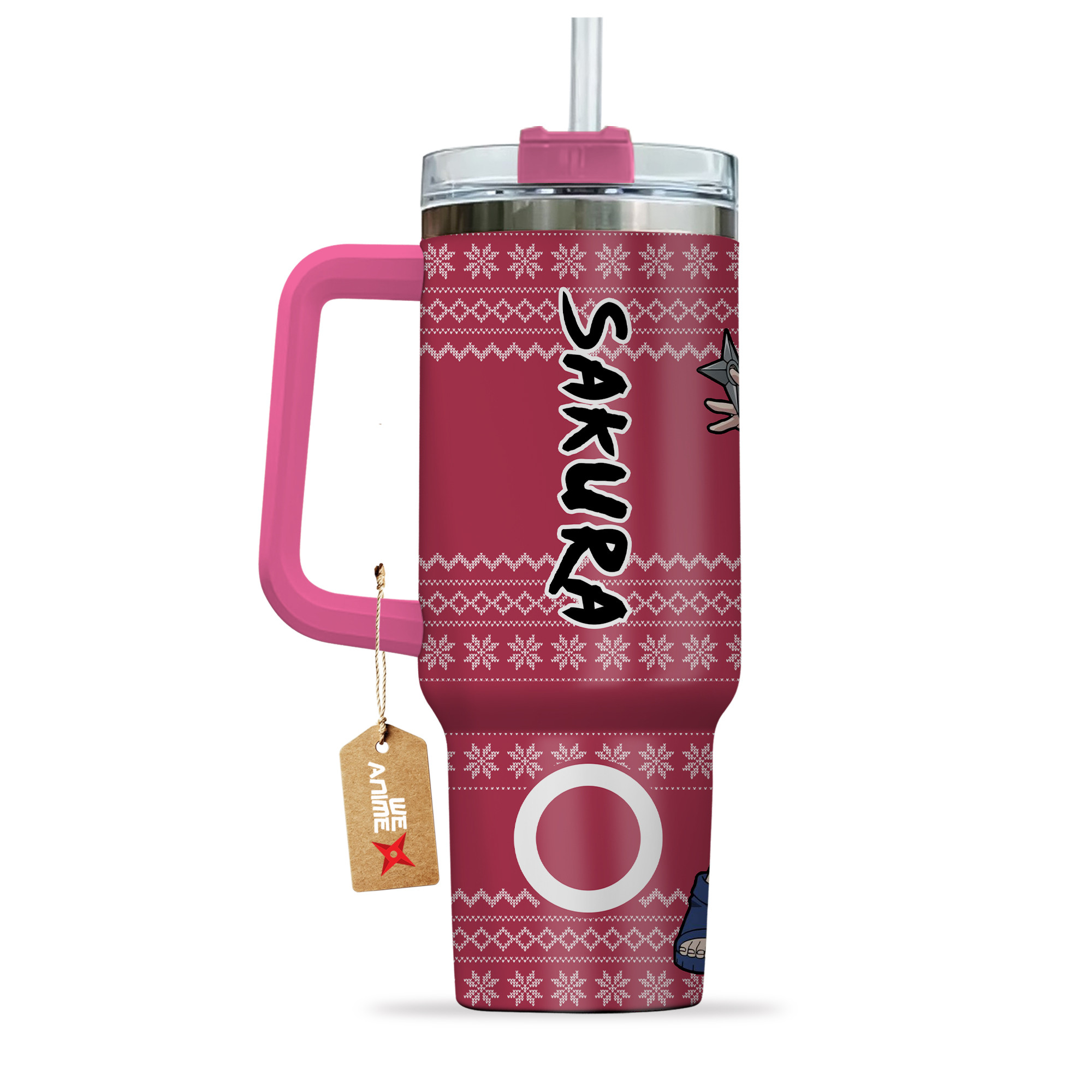 Sakura Haruno Naruto Anime Custom Stanley Cup 40 oz 30 oz Tumbler With HandleTVC2301163 - Image 3