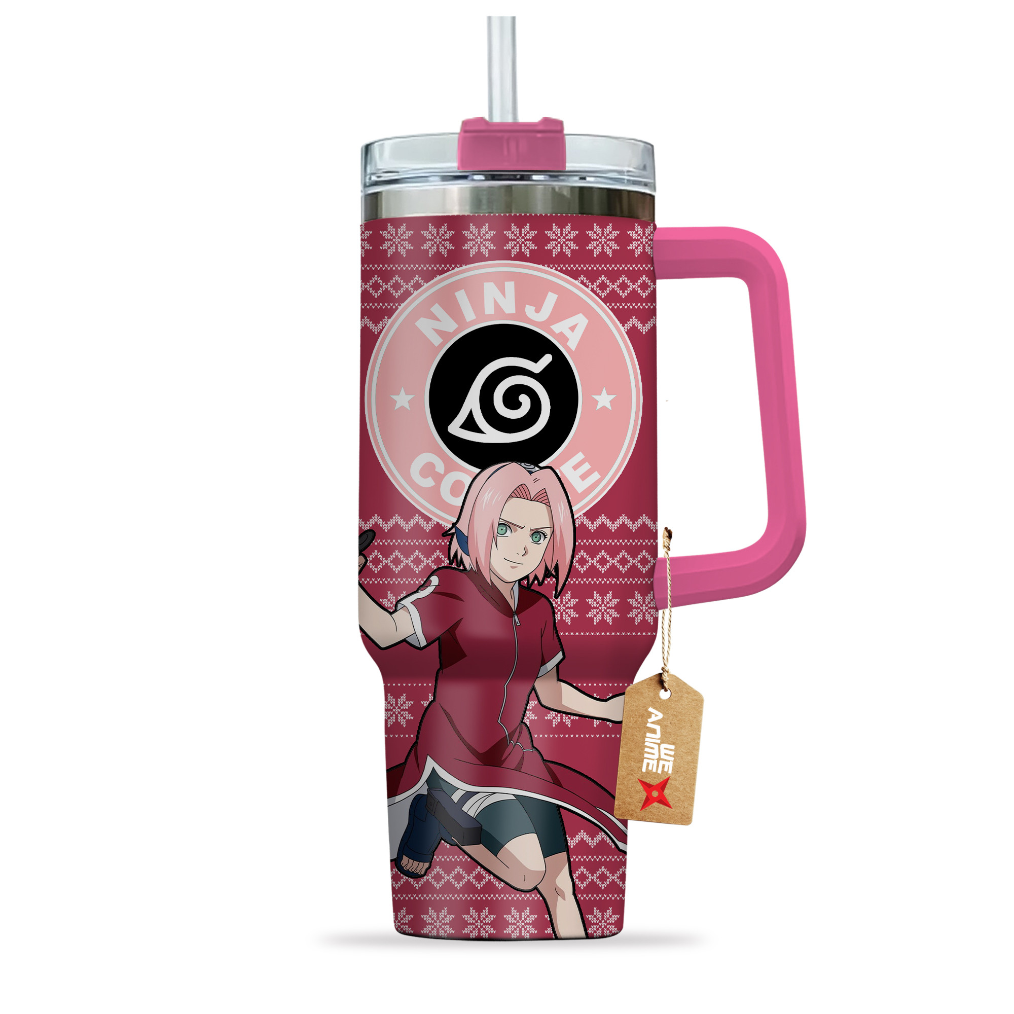 Sakura Haruno Naruto Anime Custom Stanley Cup 40 oz 30 oz Tumbler With HandleTVC2301163 - Image 4