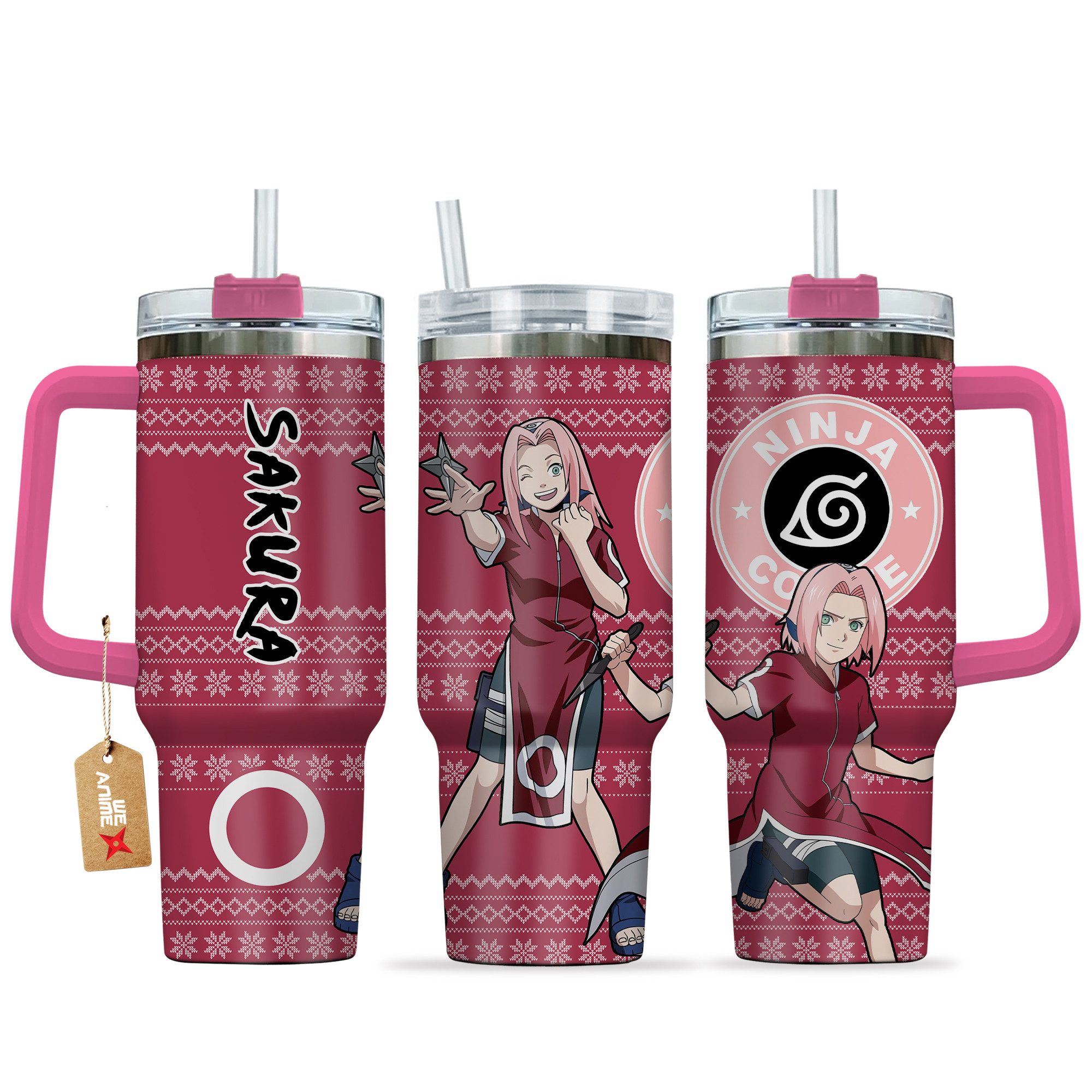 Sakura Haruno Naruto Anime Custom Stanley Cup 40 oz 30 oz Tumbler With HandleTVC2301163