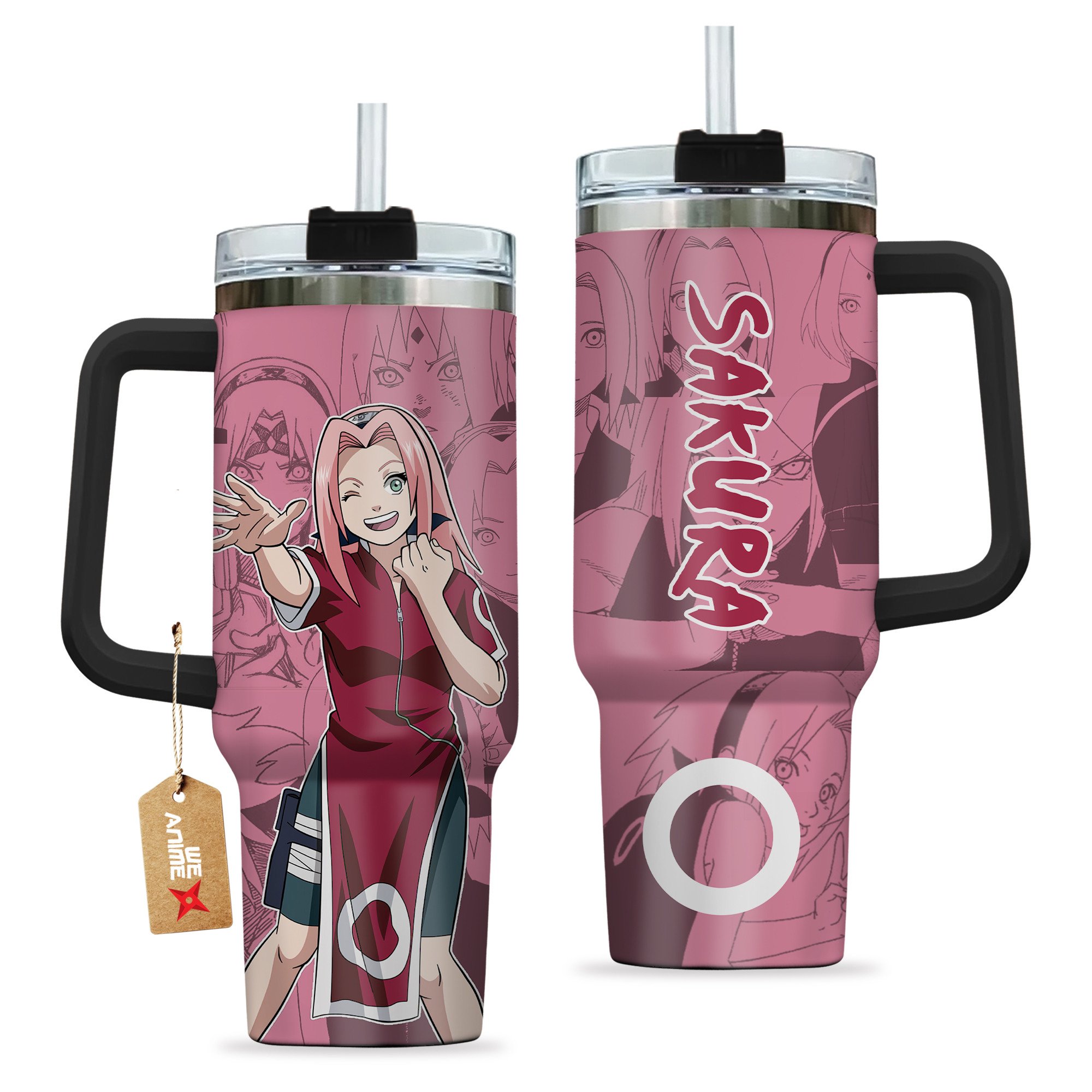 Sakura Haruno Naruto Anime Custom Stanley Cup 40 oz 30 oz Tumbler With HandleTVC2301199