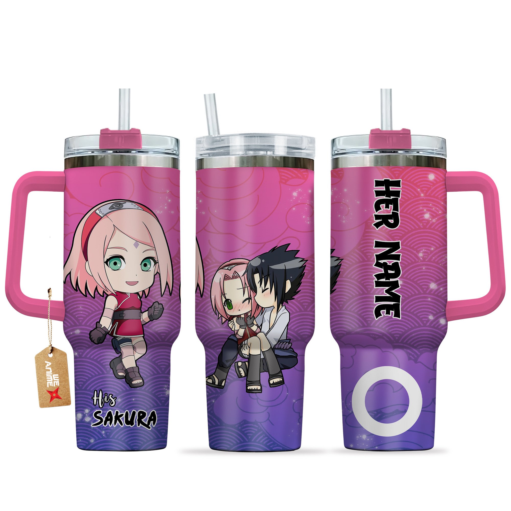 Sakura Haruno Naruto Anime Valentine Custom Stanley Cup 40 oz 30 oz Tumbler With HandleTVC2301167