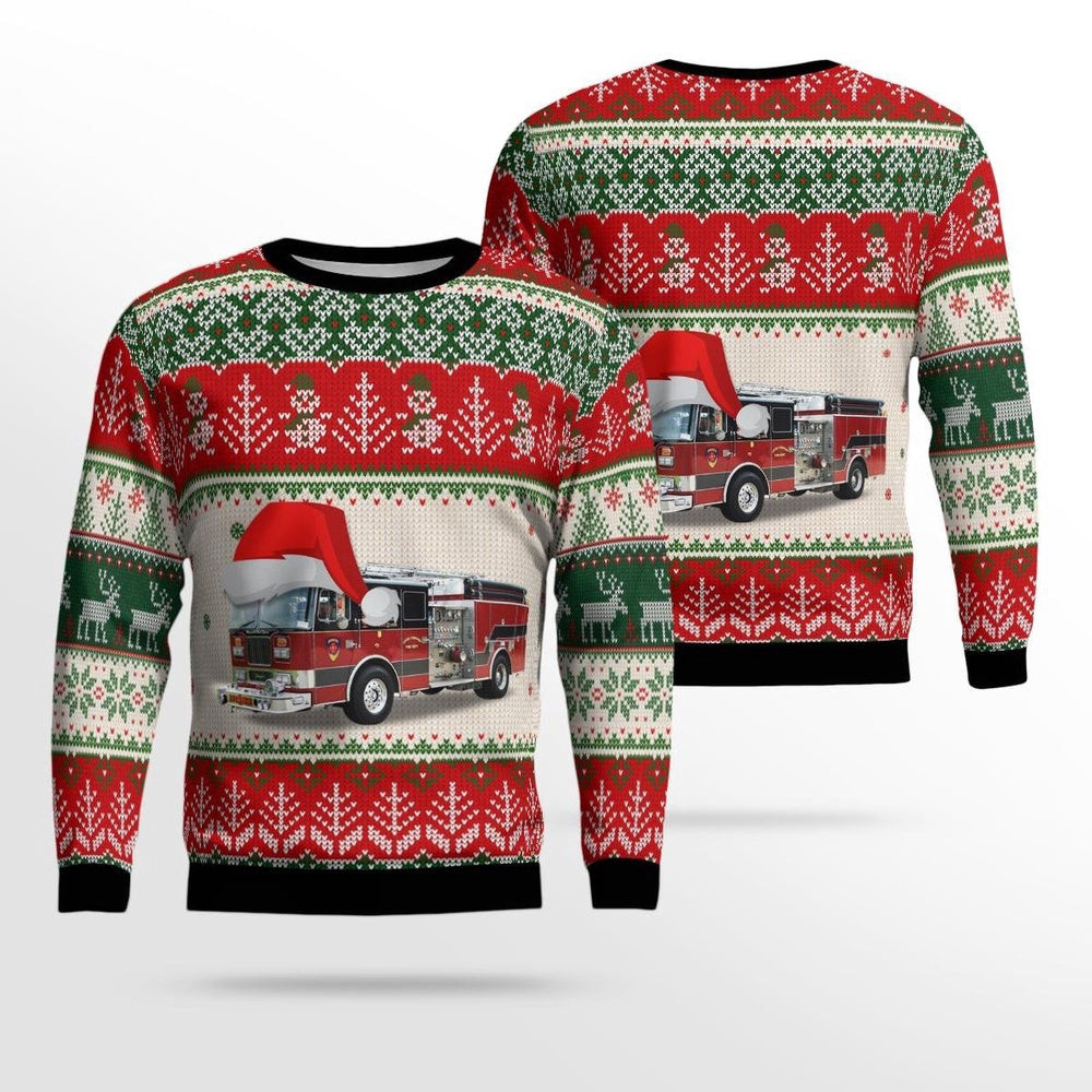 Salisbury North Carolina Locke Fire Department AOP Ugly Sweater Unisex Christmas Gift