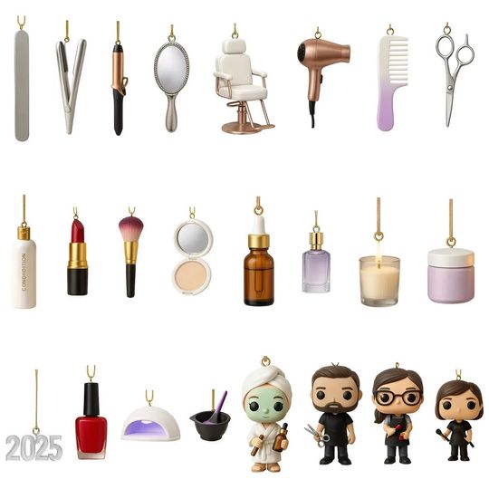 Salon Advent Calendar 2025, 24 Day Salon Figurines: Vintage Christmas Ornament Countdown - Image 12