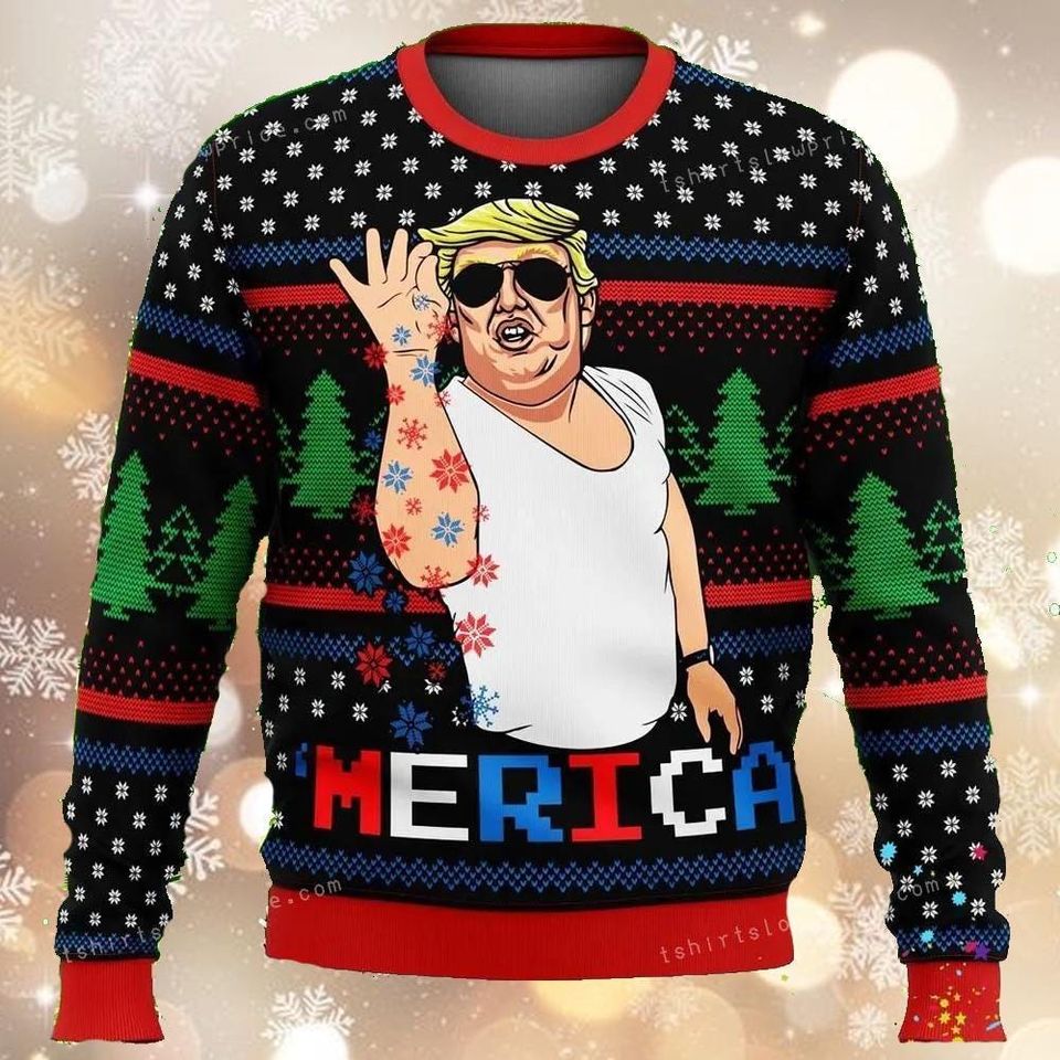 Salt Baby Trump Christmas Sweater, Trump Sweatshirt, Funny Ugly Christmas Sweater