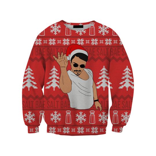 Salt Bae Fun Ugly Christmas Sweater - Image 3