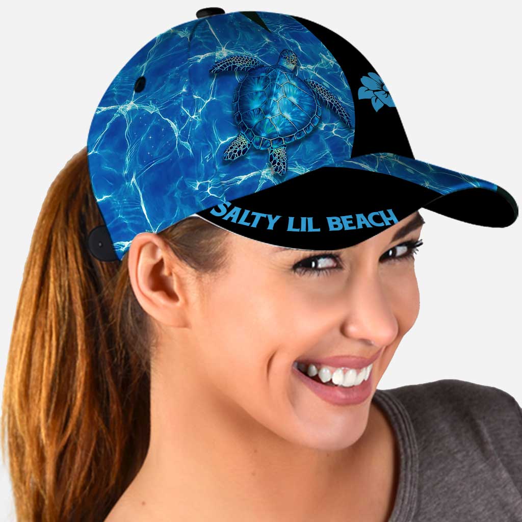 Salty Lil Beach Classic Cap Hat Turtle 3D Full Print Cap Hat Trucker Hats Custom Hats Gifts For Men & Women