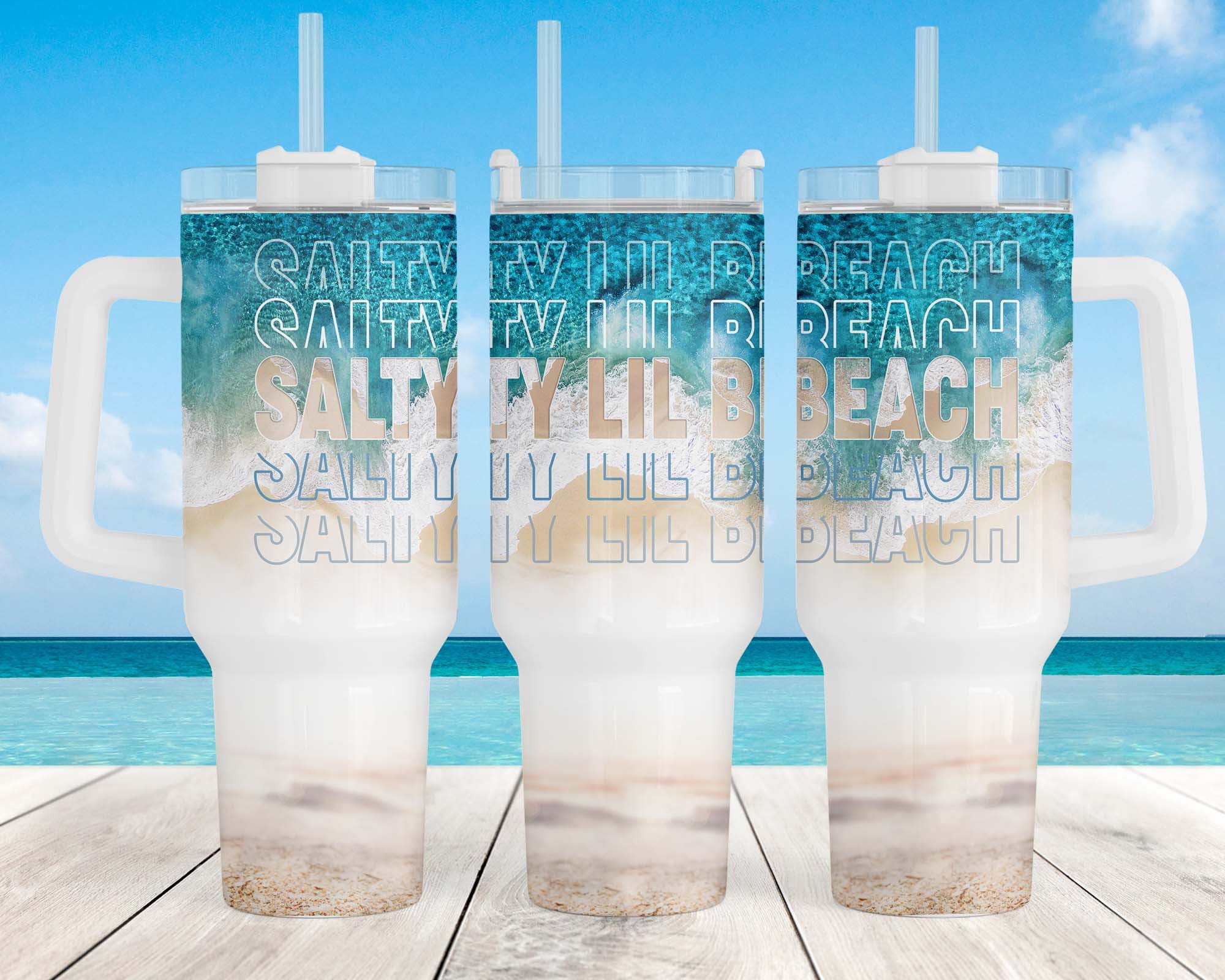 Salty Lil Beach Summer Vibes Custom Stanley Cup 40 oz 30 oz Tumbler With HandleTVC2301957