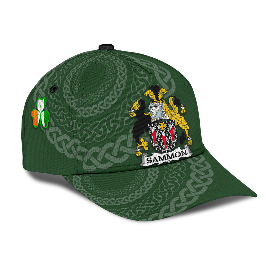 Sammon Coat Of Arms - Irish Family Crest St Patrick's Day Hat Classic Cap Trucker Hats Custom Hats Gifts For Men & Women