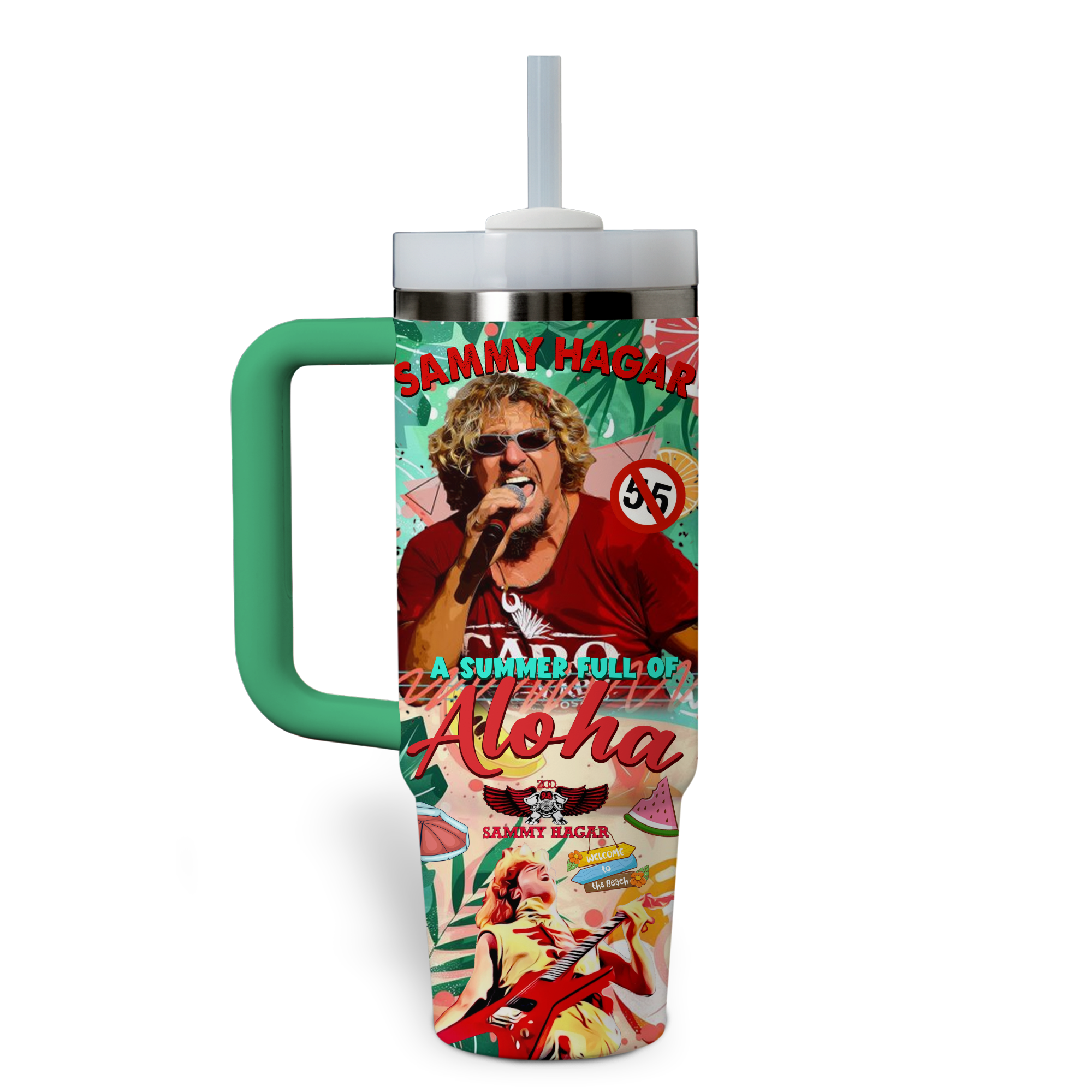 Sammy Hagar Music Custom Stanley Cup 40 oz 30 oz Tumbler With HandleTVC2301796 - Image 2