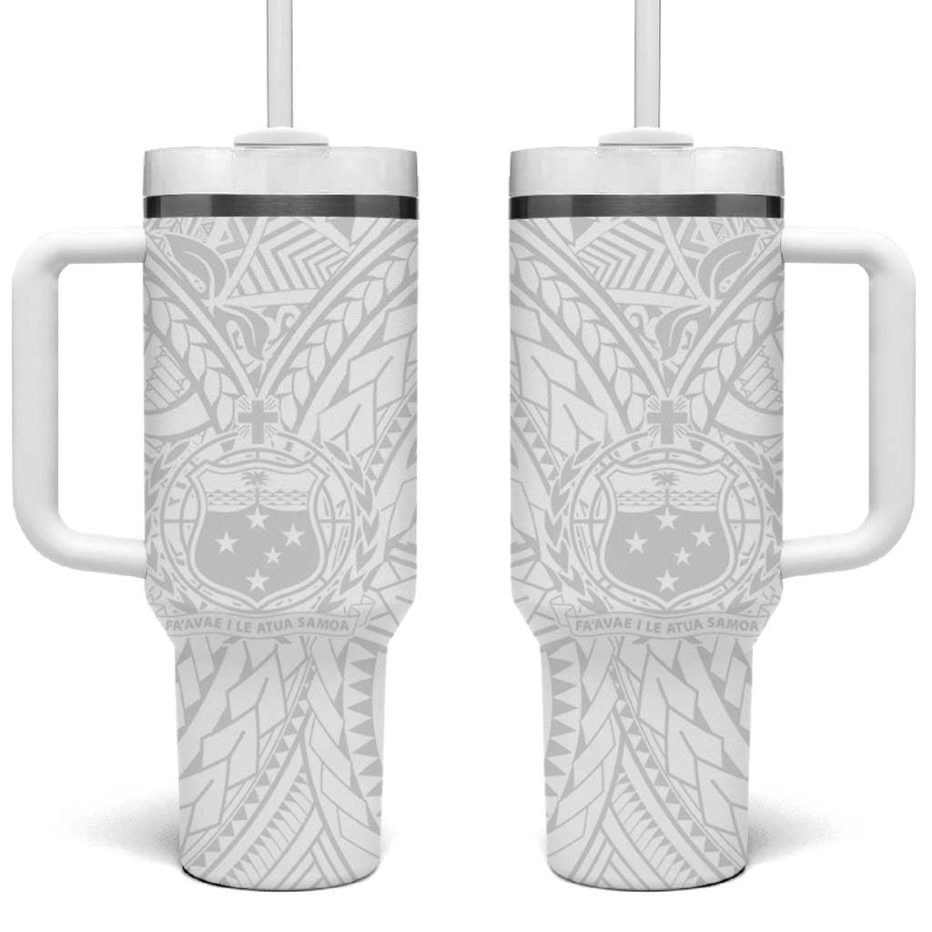 Samoa Lotu Tamaiti Polynesian White Sunday Simple Custom Stanley Cup 40 oz 30 oz Tumbler With HandleTVC2301373