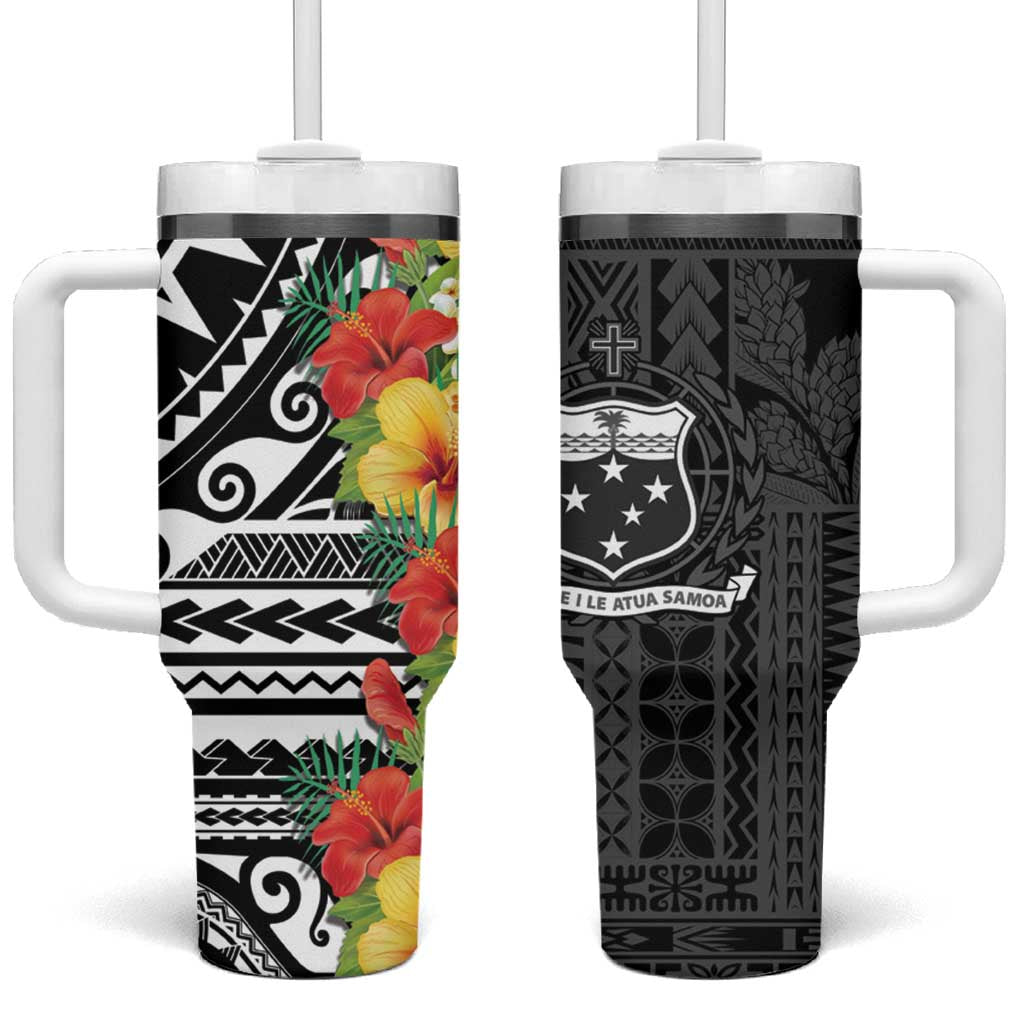 Samoa Tribal Hibiscus Flowers Custom Stanley Cup 40 oz 30 oz Tumbler With HandleTVC2301402