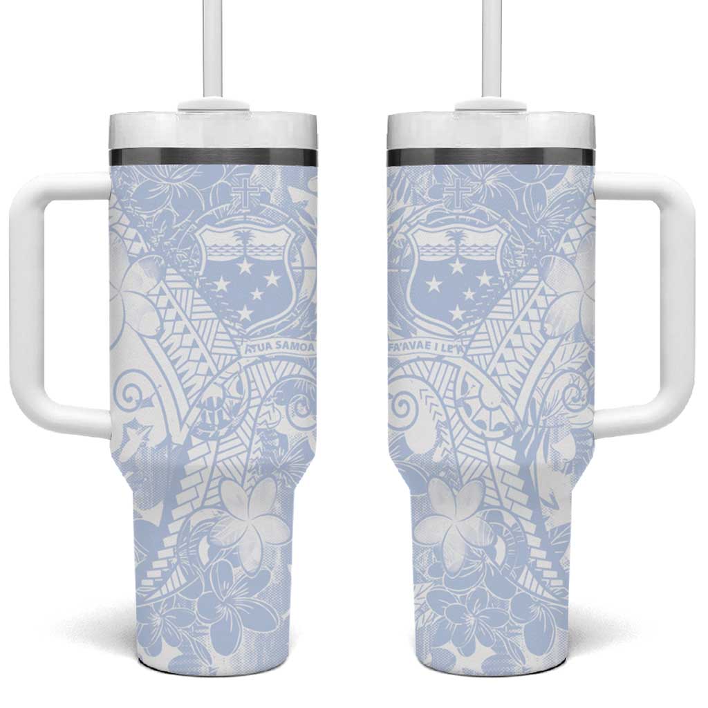 Samoa White Sunday Plumeria Floral Custom Stanley Cup 40 oz 30 oz Tumbler With HandleTVC2301374