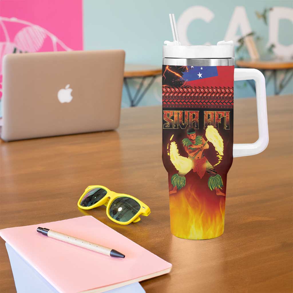 Samoan Siva Afi Tribal Performers of Samoan Fire Knife Dancing Custom Stanley Cup 40 oz 30 oz Tumbler With HandleTVC2301347 - Image 5