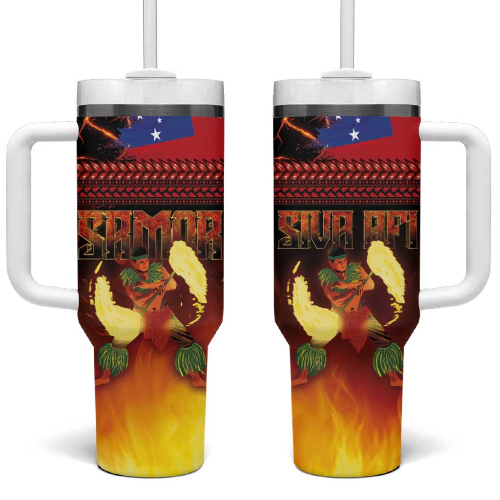 Samoan Siva Afi Tribal Performers of Samoan Fire Knife Dancing Custom Stanley Cup 40 oz 30 oz Tumbler With HandleTVC2301347