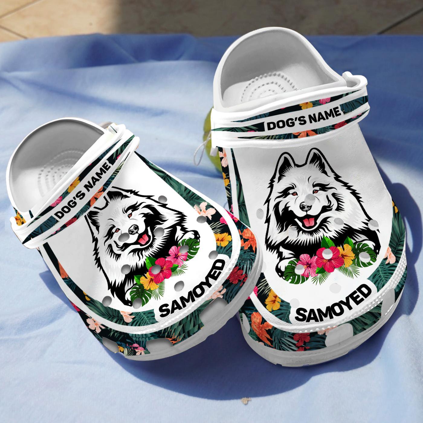 Samoyed Dog Crocs Crocband Clogs Shoes Comfortable For Men Women and Kids