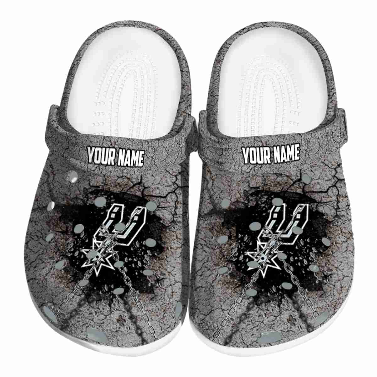 San Antonio Spurs NBA Sport Crocs Crocband Clogs Shoes Comfortable For Men Women and Kids