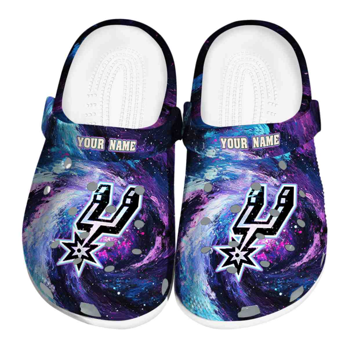 San Antonio Spurs NBA Sport Crocs Crocband Clogs Shoes Comfortable For Men Women and Kids