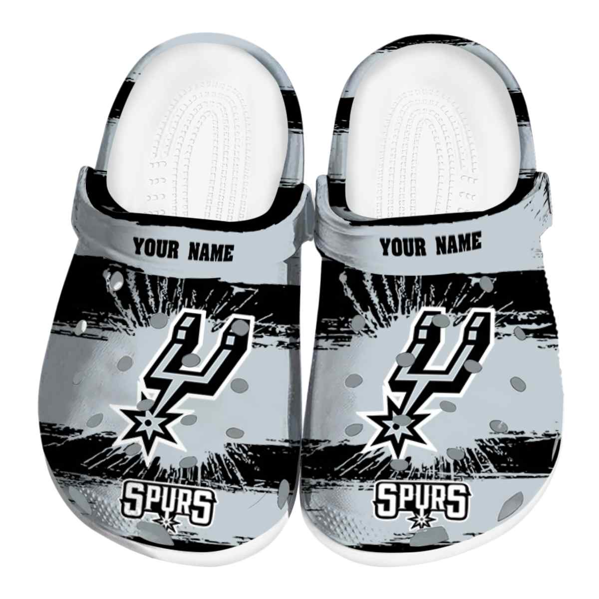 San Antonio Spurs NBA Sport Crocs Crocband Clogs Shoes Comfortable For Men Women and Kids