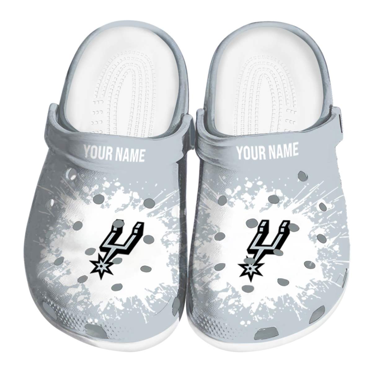 San Antonio Spurs NBA Sport Crocs Crocband Clogs Shoes Comfortable For Men Women and Kids