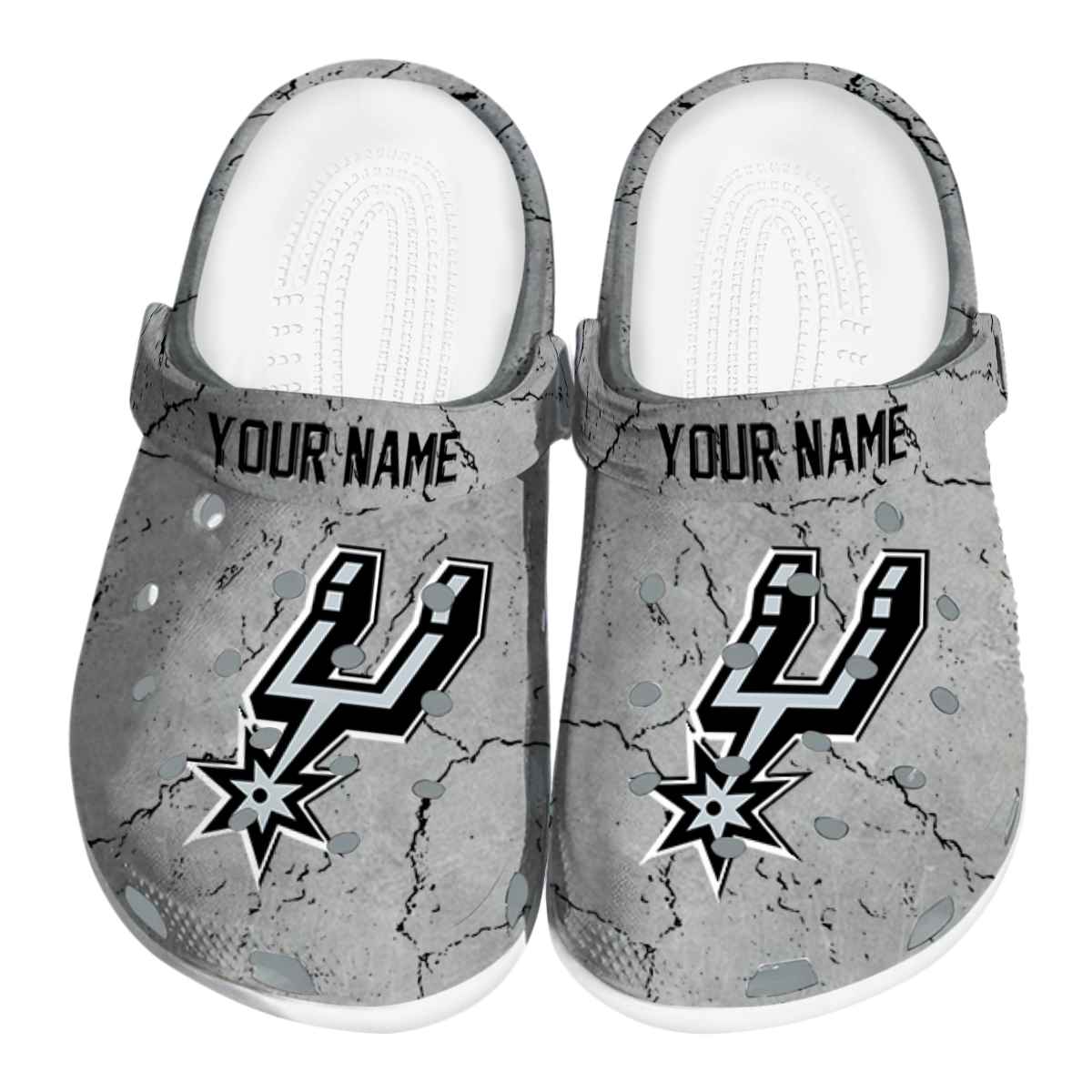 San Antonio Spurs NBA Sport Crocs Crocband Clogs Shoes Comfortable For Men Women and Kids