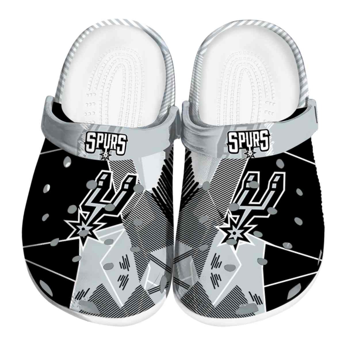 San Antonio Spurs NBA Sport Crocs Crocband Clogs Shoes Comfortable For Men Women and Kids