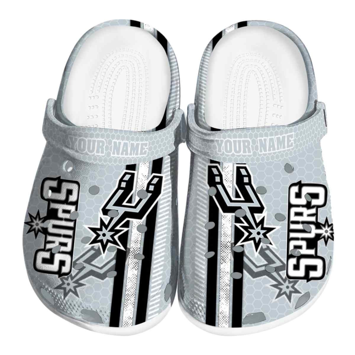 San Antonio Spurs NBA Sport Crocs Crocband Clogs Shoes Comfortable For Men Women and Kids