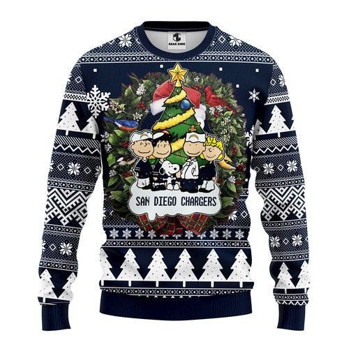 San Diego Chargers Christmas For Unisex Ugly Christmas Sweater Adult 3D Funny Matching for family