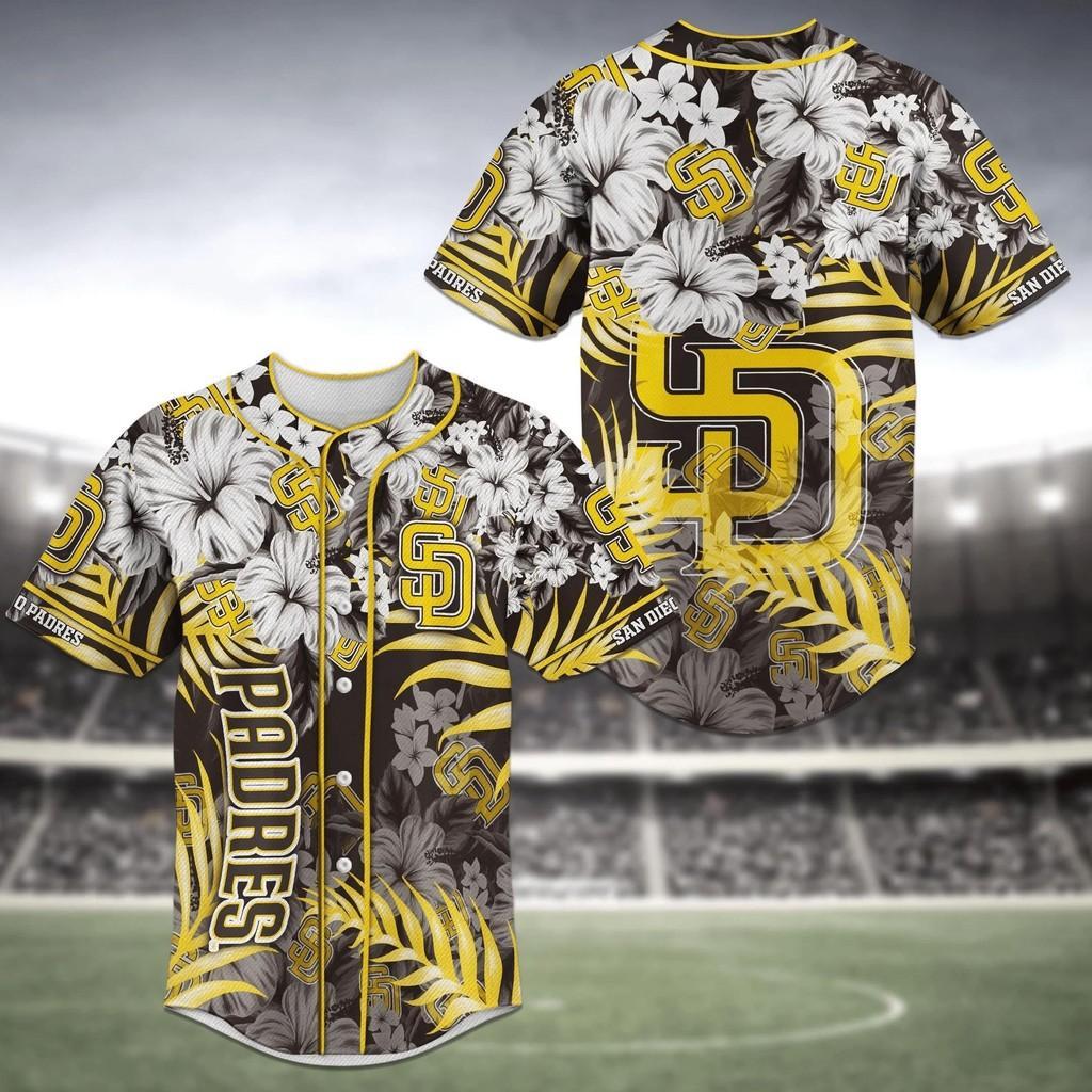 San Diego Padres Mlb Baseball Jersey Shirt Flower