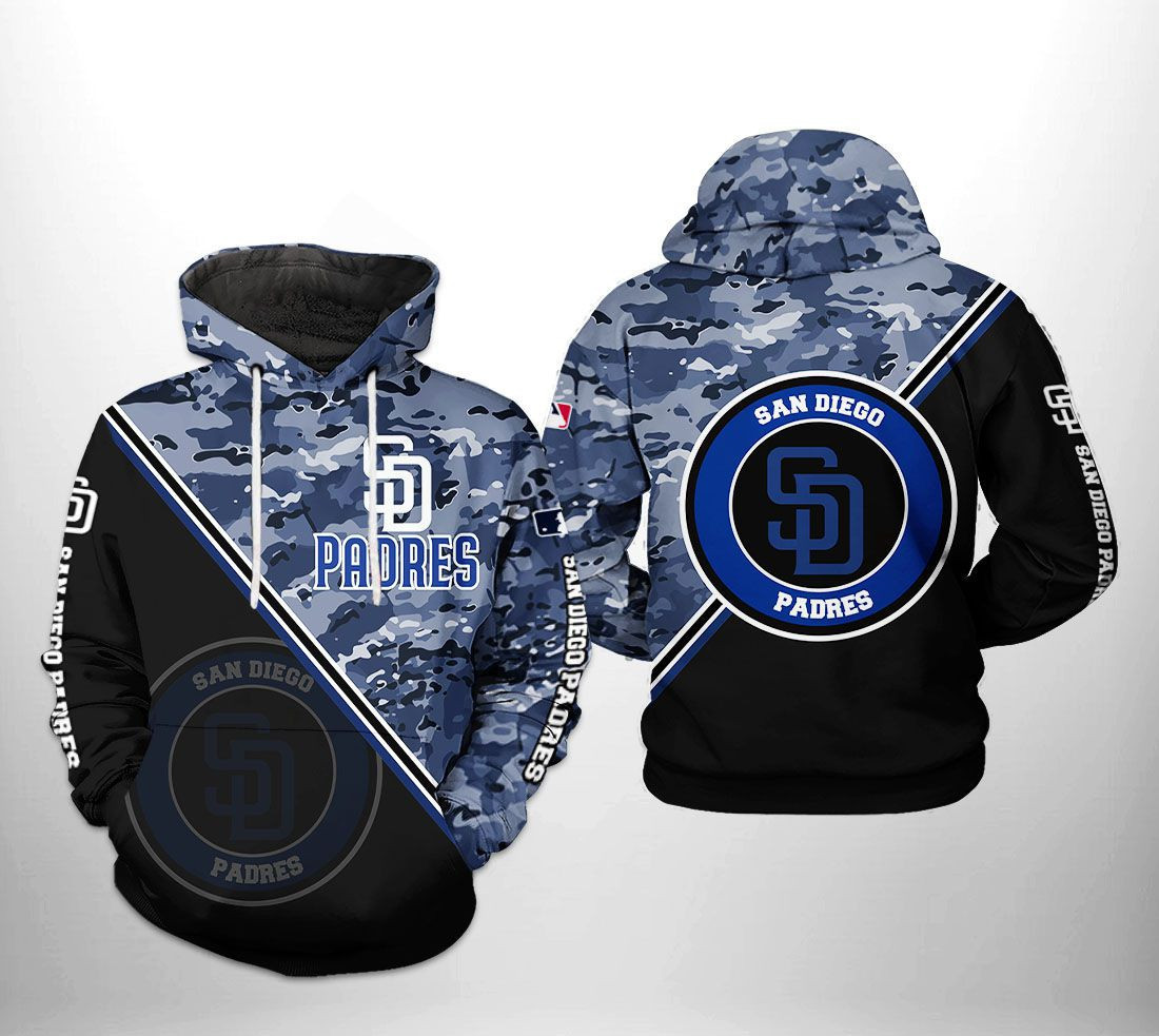 San Diego Padres MLB Camo Team 3D All Over Print Hoodie, Zip Hoodie