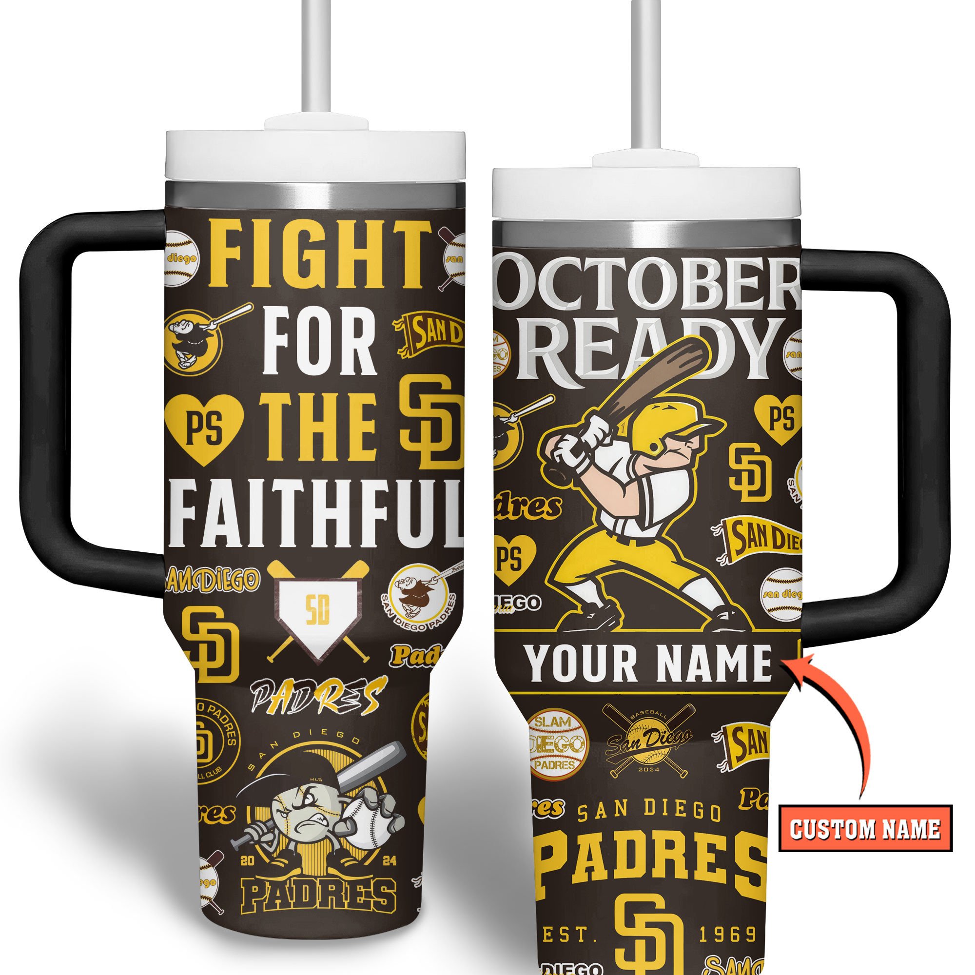 San Diego Padres MLB Custom Stanley Cup 40 oz 30 oz Tumbler With HandleTVC2301510