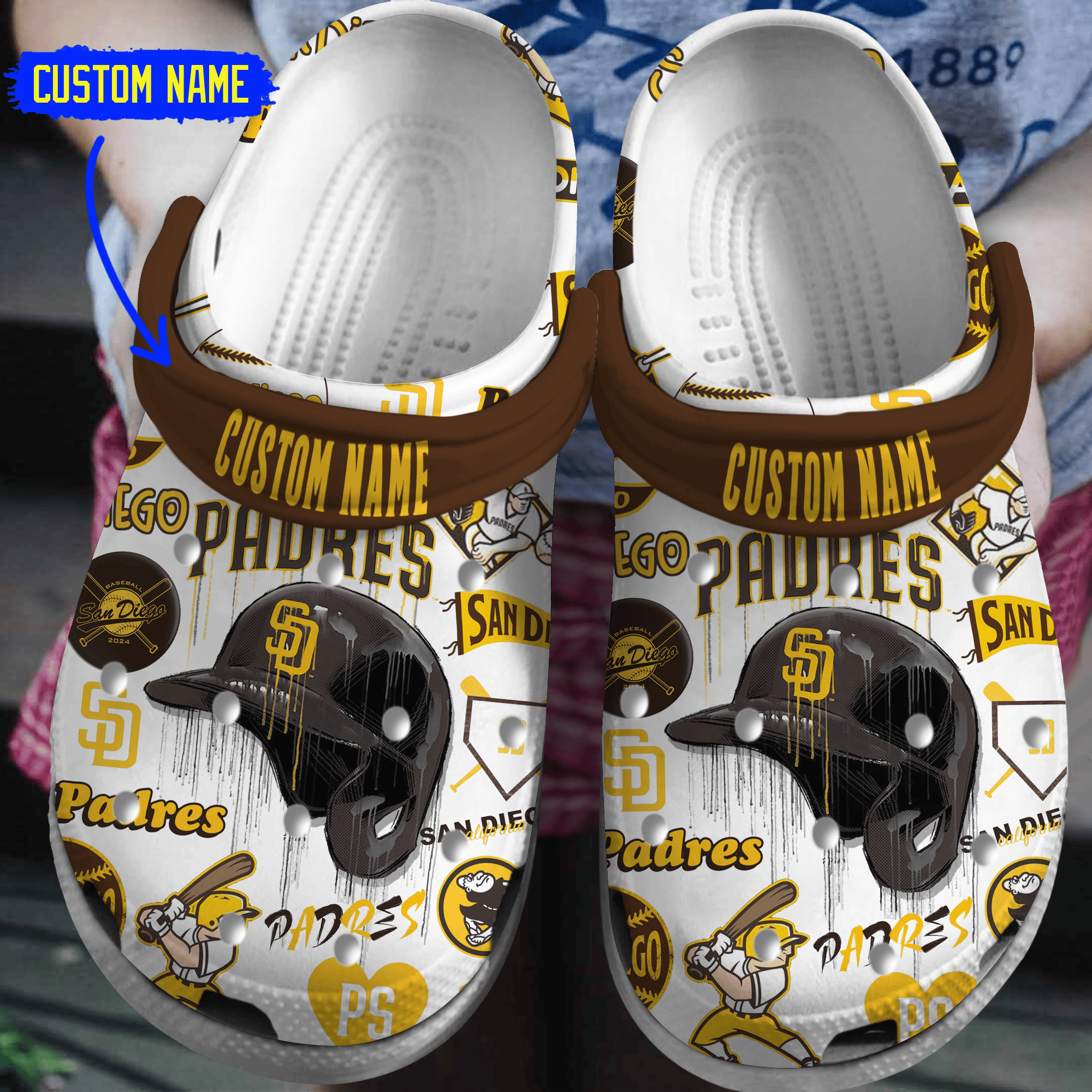San Diego Padres MLB Sport Crocs Crocband Clogs Shoes Comfortable For Men Women and Kids
