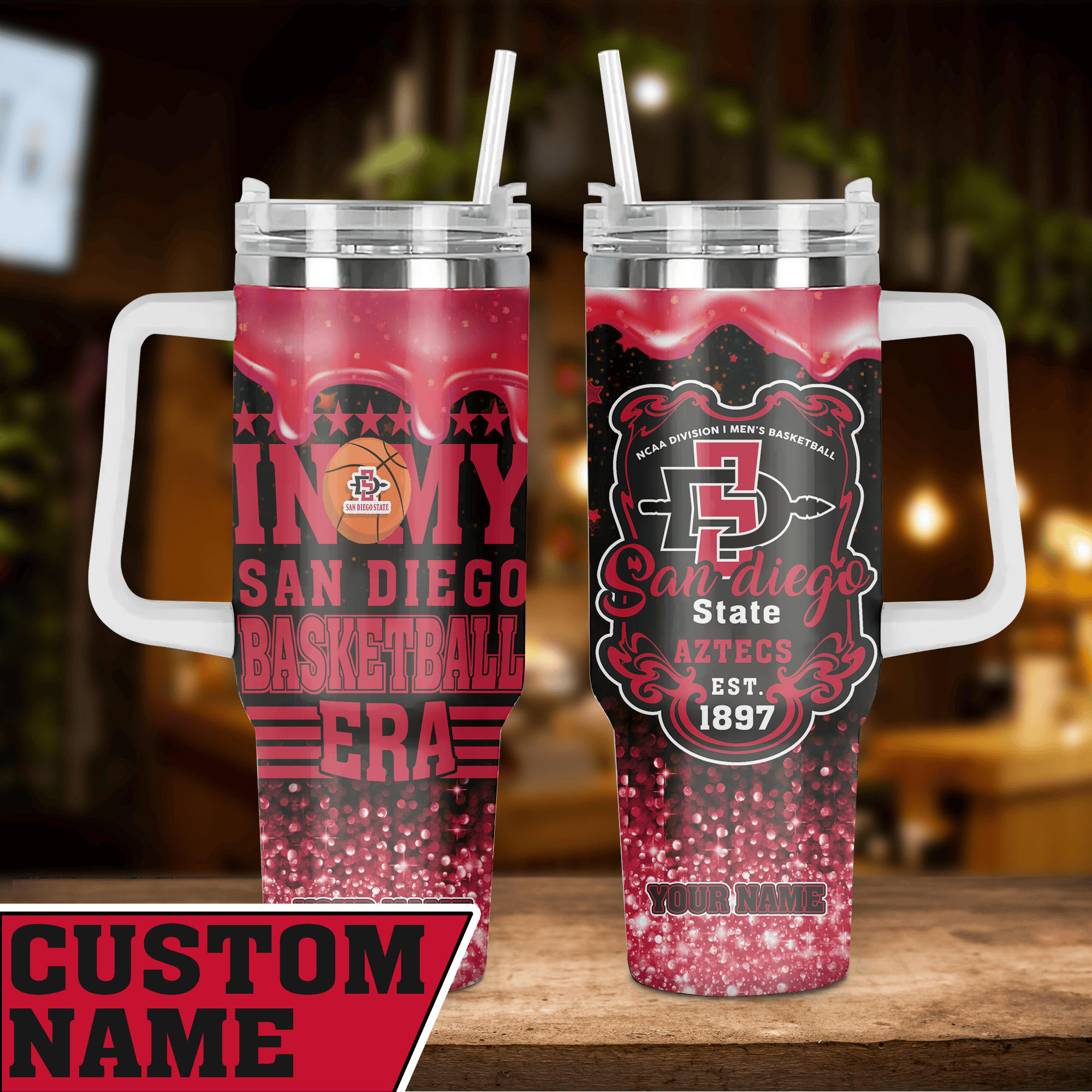 San Diego State Aztecs NCAA Custom Stanley Cup 40 oz 30 oz Tumbler With HandleTVC2301519