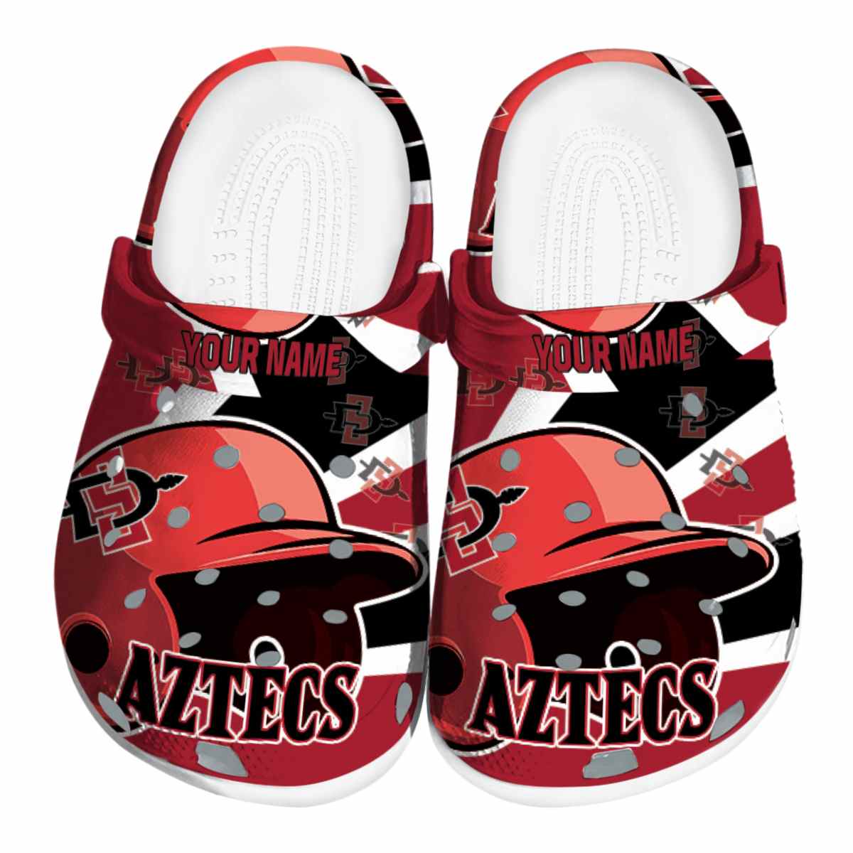 San Diego State Aztecs NCAA Sport Crocs Crocband Clogs Shoes Comfortable For Men Women and Kids