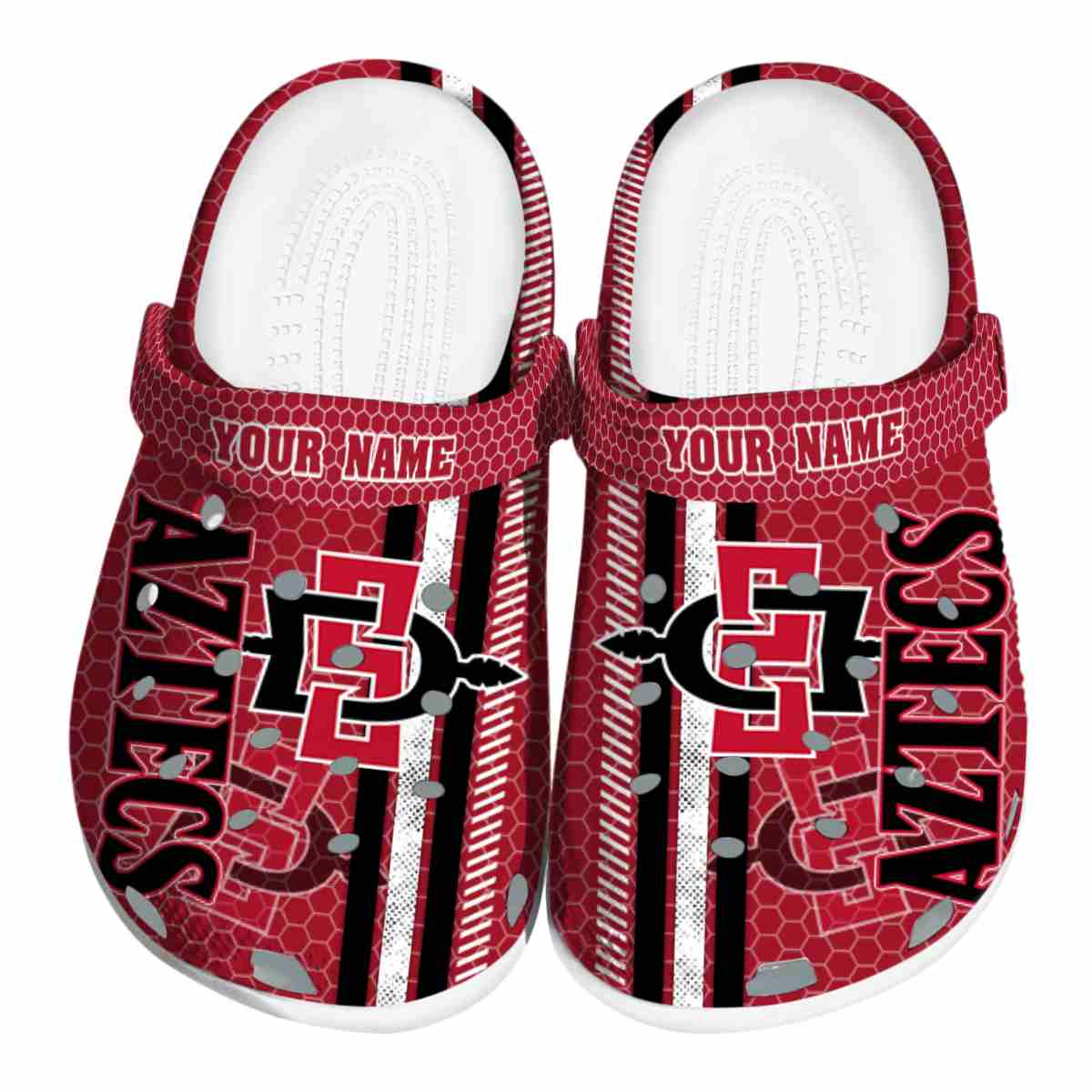 San Diego State Aztecs NCAA Sport Crocs Crocband Clogs Shoes Comfortable For Men Women and Kids