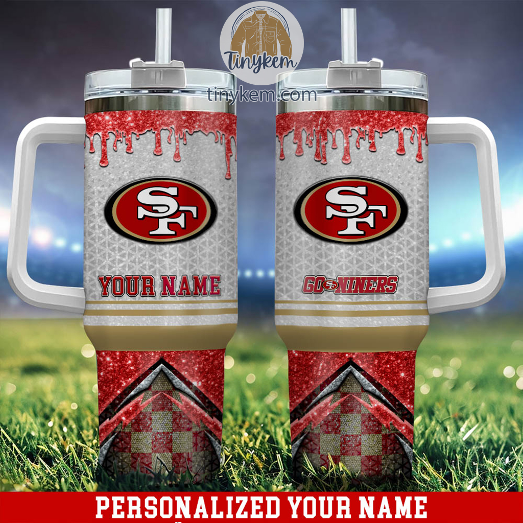 San Francisco 49ers Glitter NFL Custom Stanley Cup 40 oz 30 oz Tumbler With HandleTVC2301222