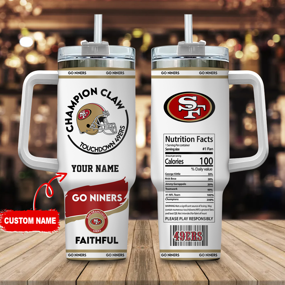 San Francisco 49ers NFL Champion Claw Custom Stanley Cup 40 oz 30 oz Tumbler With HandleTVC230131