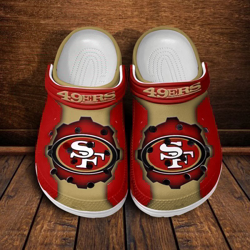San Francisco 49ers NFL Crocs Crocband Clogs Shoes Comfortable For Men Women and Kids