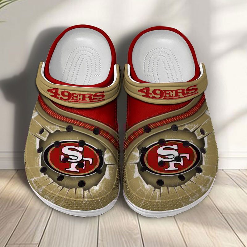 San Francisco 49ers NFL Crocs Crocband Clogs Shoes Comfortable For Men Women and Kids