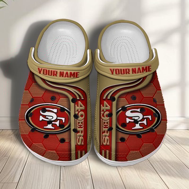 San Francisco 49ers NFL Crocs Crocband Clogs Shoes Comfortable For Men Women and Kids
