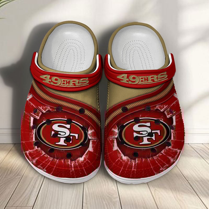 San Francisco 49ers NFL Crocs Crocband Clogs Shoes Comfortable For Men Women and Kids