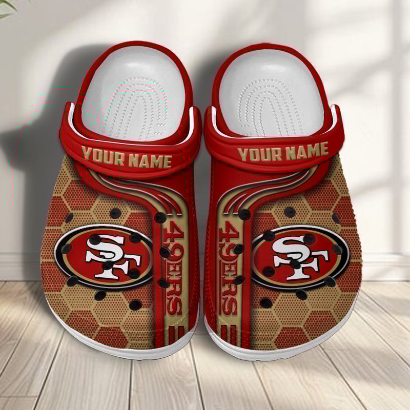 San Francisco 49ers NFL Crocs Crocband Clogs Shoes Comfortable For Men Women and Kids