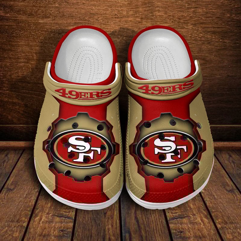 San Francisco 49ers NFL Crocs Crocband Clogs Shoes Comfortable For Men Women and Kids