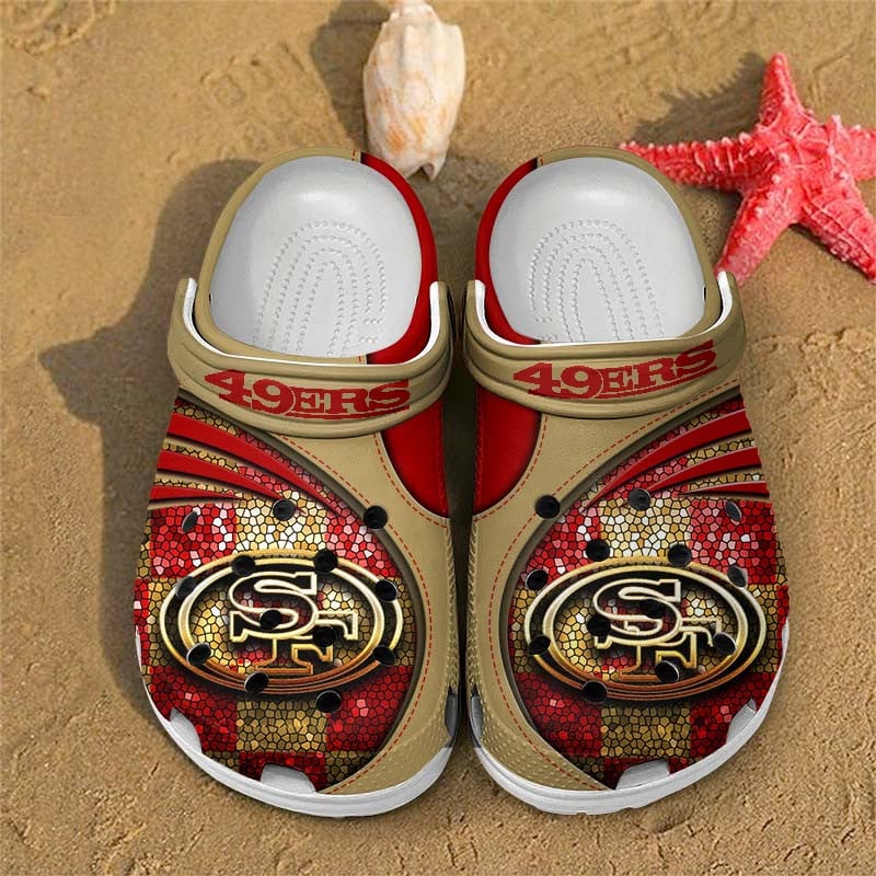 San Francisco 49ers NFL Crocs Crocband Clogs Shoes Comfortable For Men Women and Kids