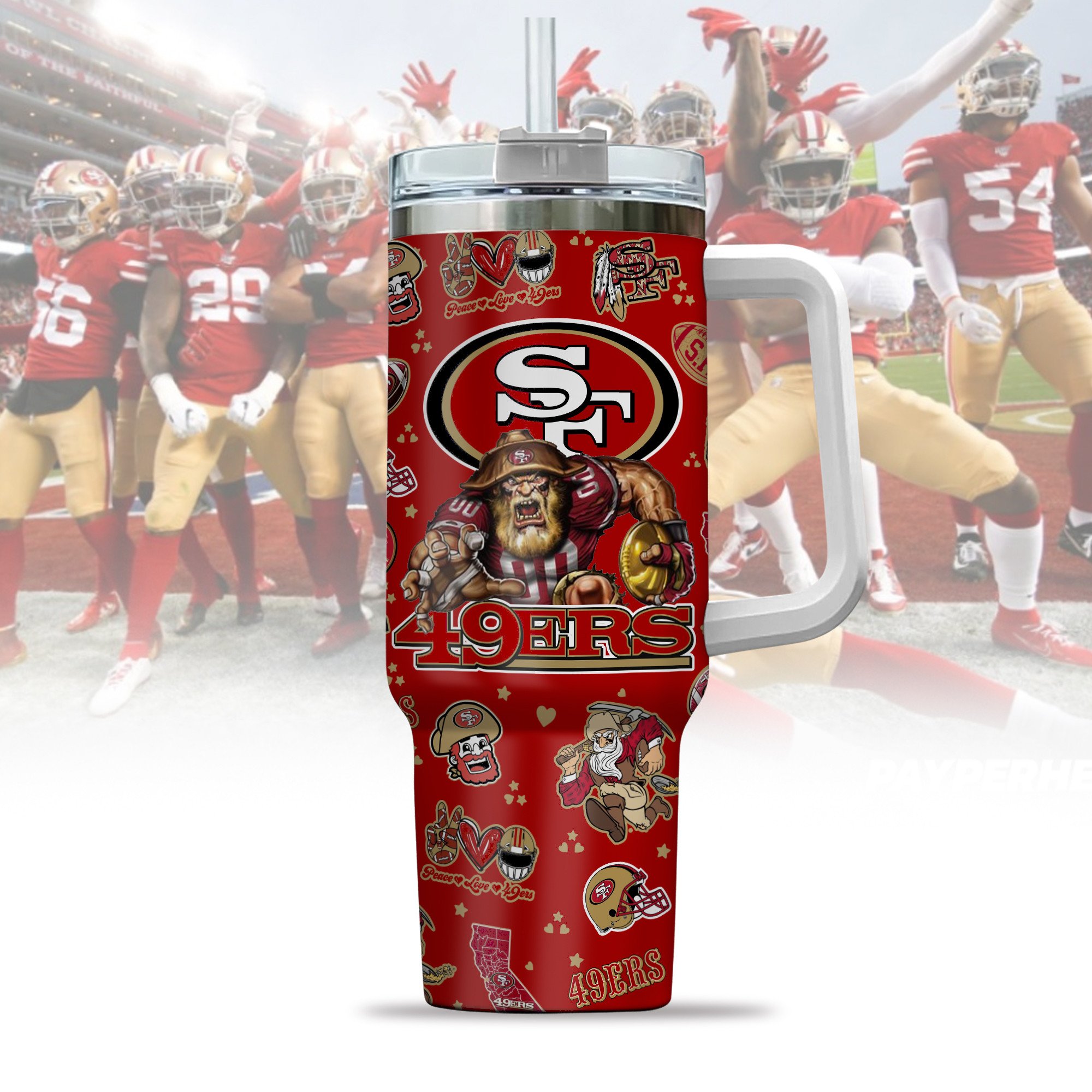 San Francisco 49ers NFL Custom Stanley Cup 40 oz 30 oz Tumbler With HandleTVC2301126 - Image 3